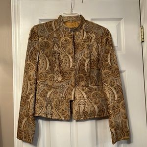 Kenar Gold Paisley Blazer Sz 6